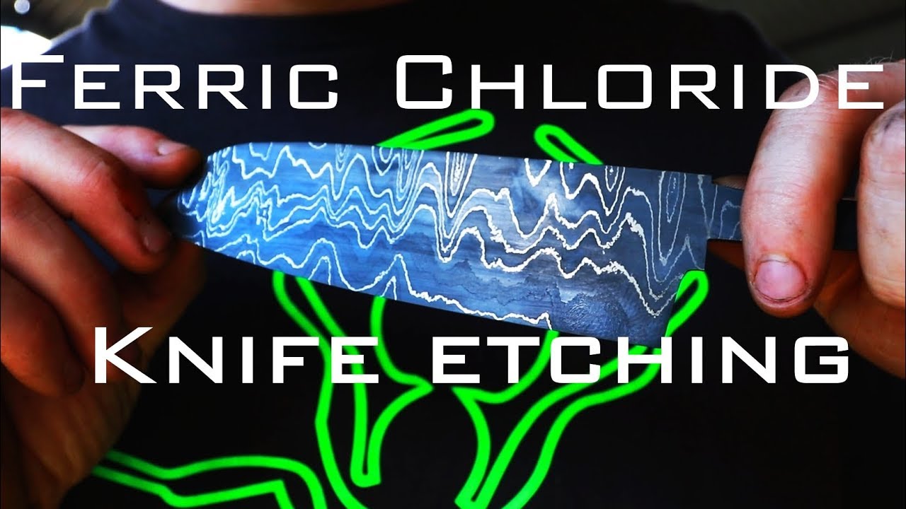How to mix ferric chloride (FeCl3) for etching a knife.