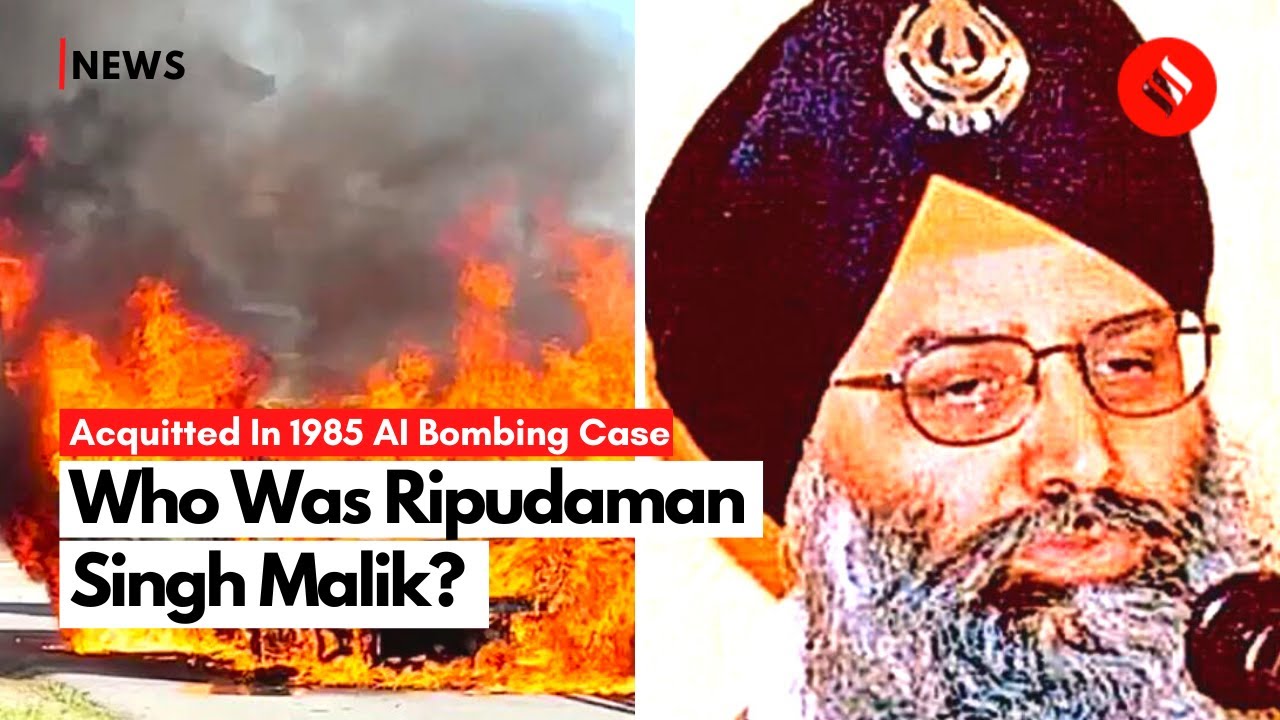 Who was Ripudaman Singh Malik, the acquitted suspect in the 1985 AI bombing case?