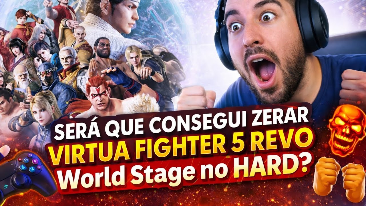 Será que consegui zerar VIRTUA FIGHTER 5 REVO World Stage no Hard?