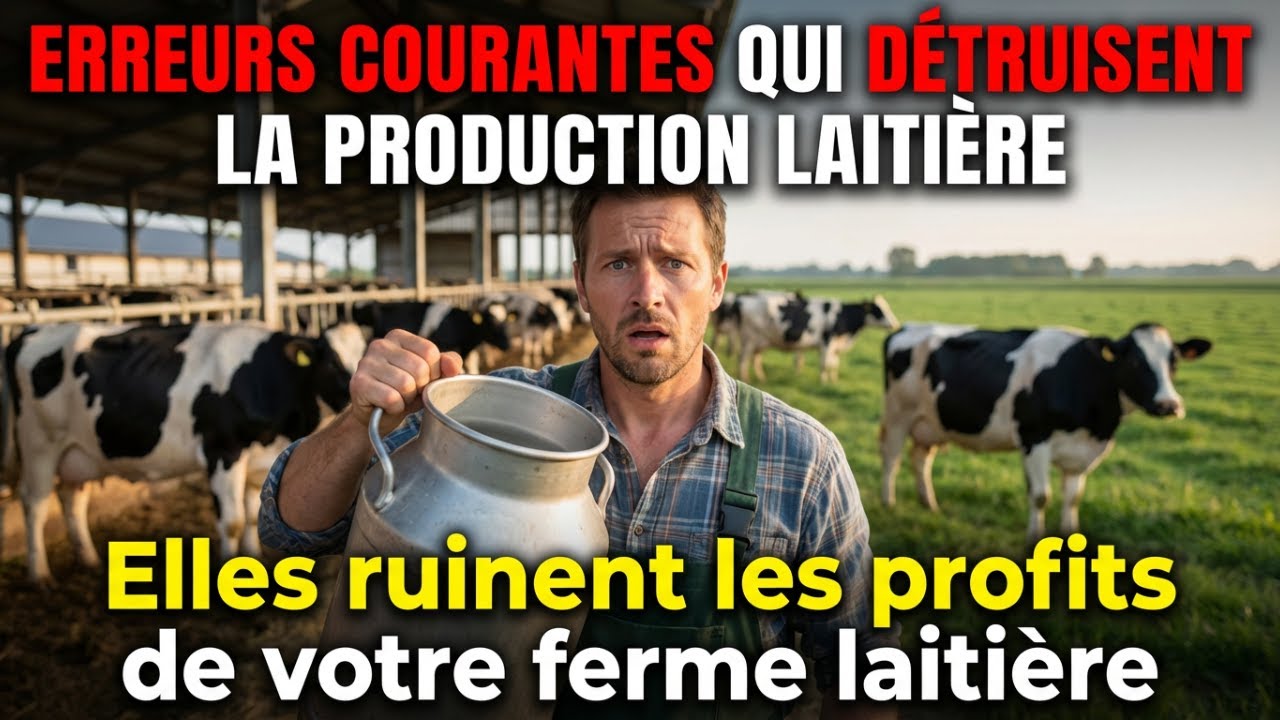 Erreurs courantes qui diminuent la production laitière et ruinent les profits de votre ferme laitièr