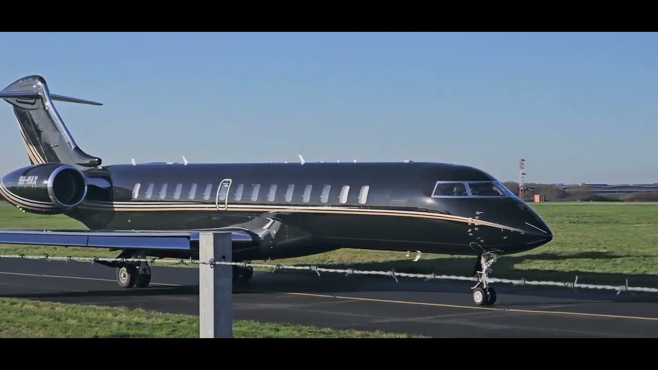 STUNNING! bombardier PRIVATE jet departure LONDON 
