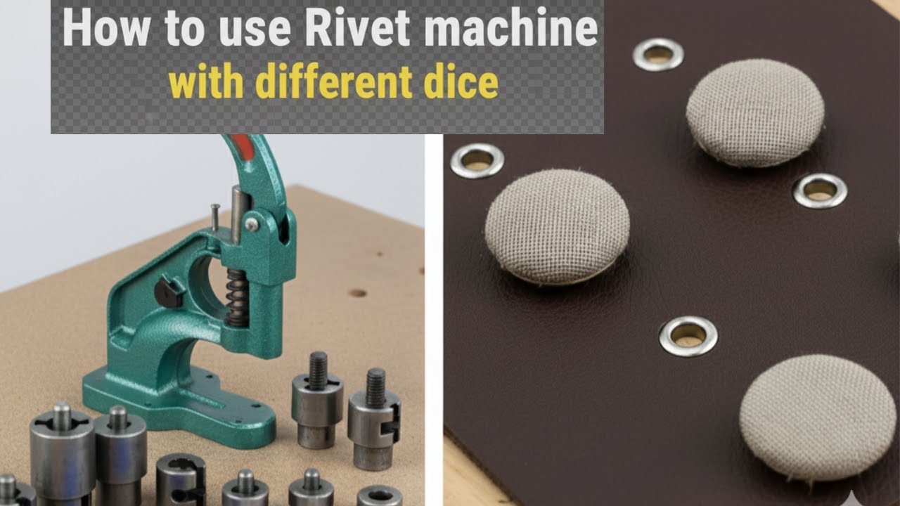 How to use Rivet /Eyelet machine with different dice//guide for beginners.