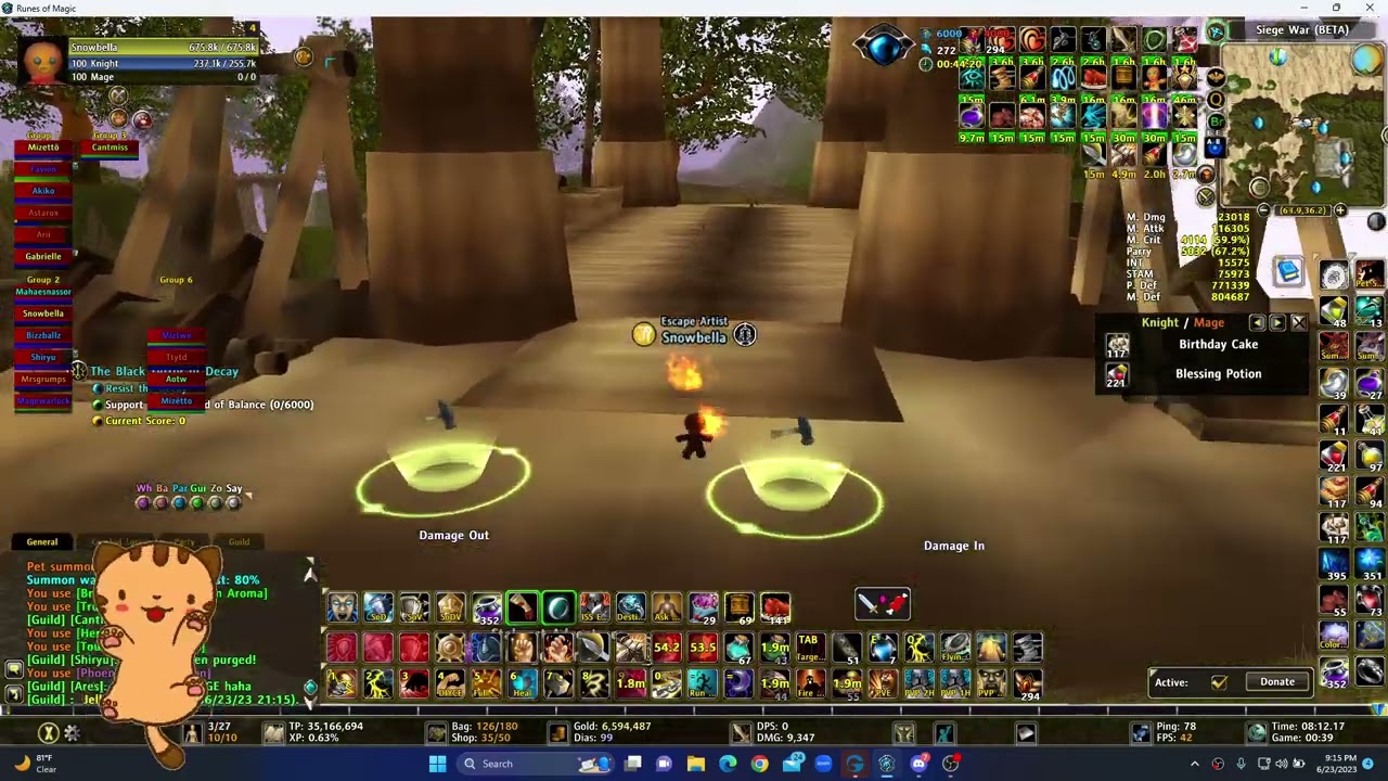 Runes of Magic Siege War Eternal vs Knightshift 6-23-2023
