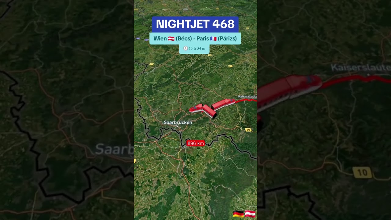 NIGHTJET 468: Wien (Bécs) - Paris (Párizs) 