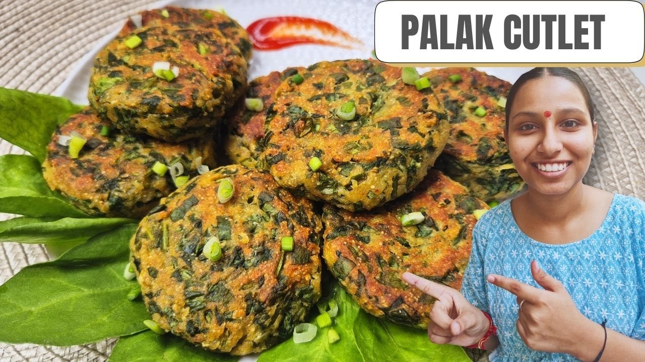 Crispy Palak Cutlet Recipe 😍 | Healthy & Tasty Spinach Cutlets | Easy Evening Snack