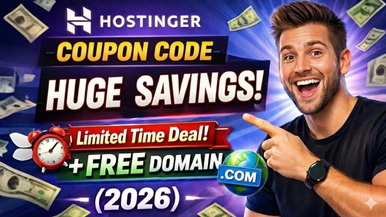 Hostinger Coupon Code 85% OFF 🔥 FREE Domain + Secret Discount Code (Limited Time)