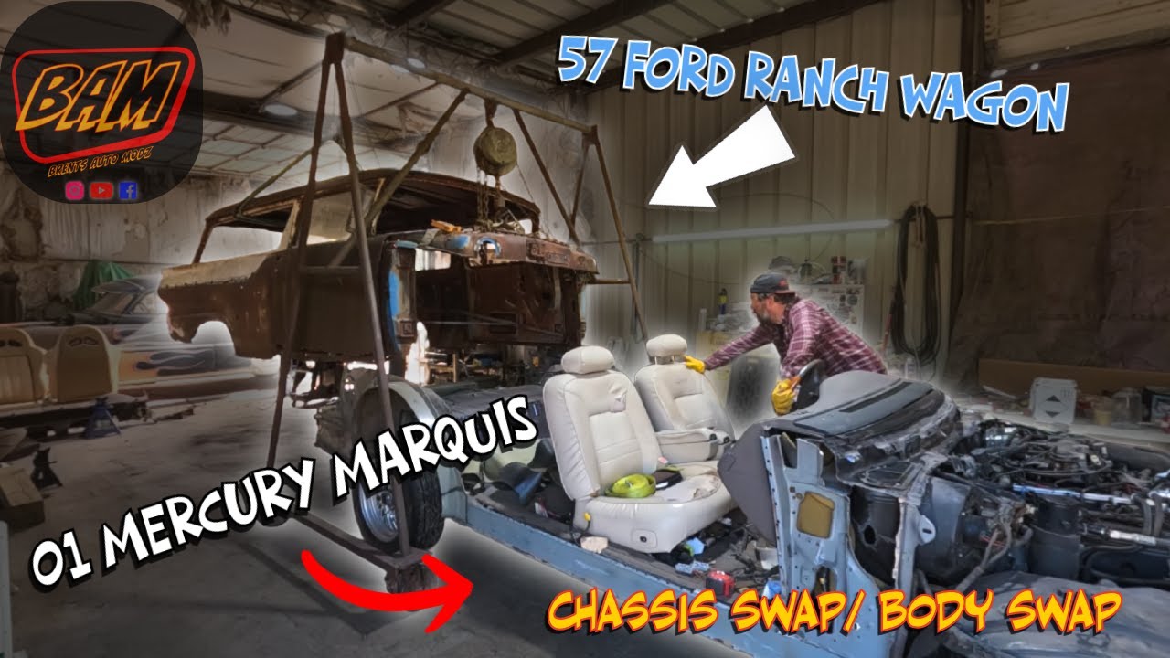 1957 Ford Ranch Wagon Ugly Betty Chassis/Body Swap, No Turning back.
