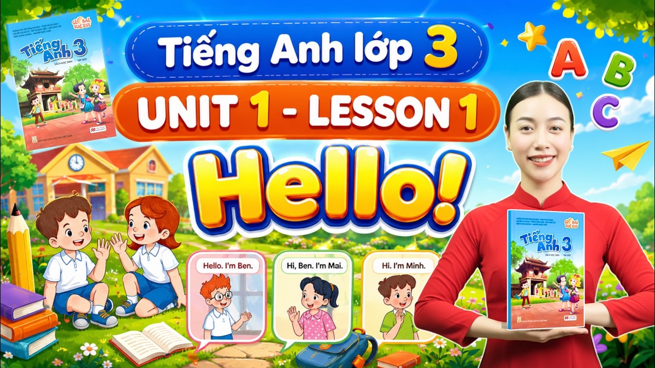 Tiếng Anh Lớp 3 Global Success Unit 1 Hello Lesson 1 | Viral English