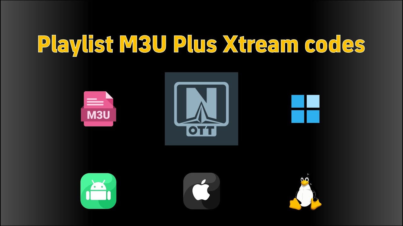 Playlist M3U PLUS Xtream Codes OTT Player