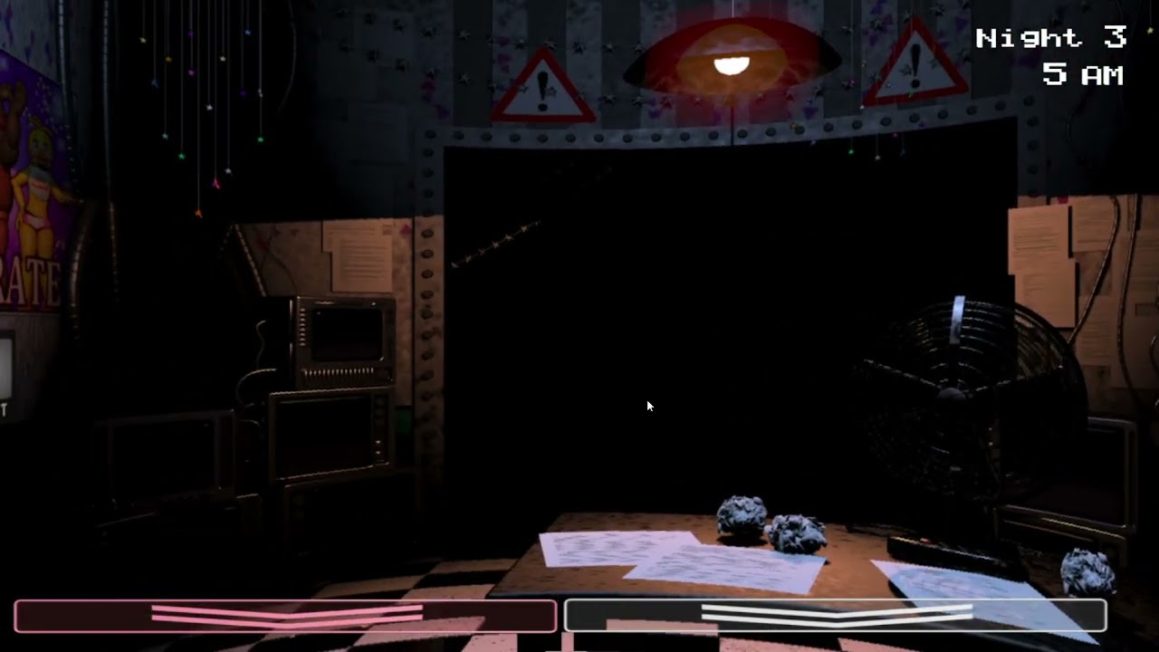 Five nights at Freddy's 2 night 3 (Got jumpscared 2 times)