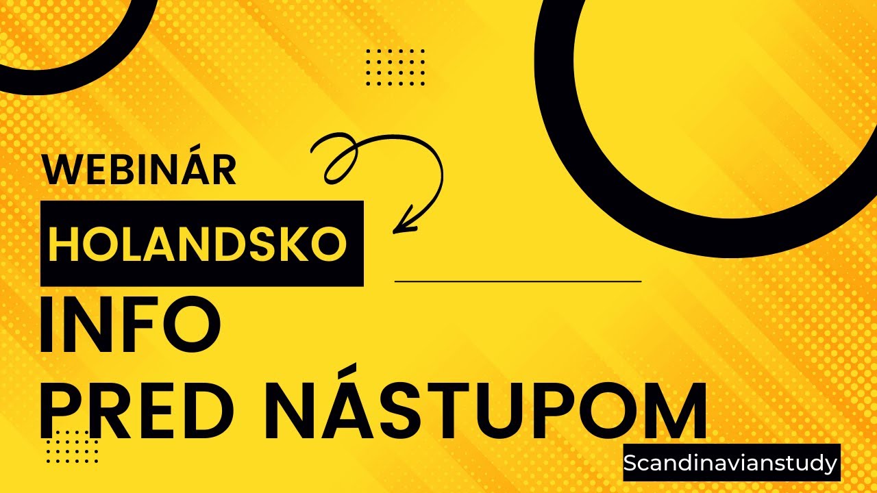 Holandsko - Info pred nástupom (AVANS)