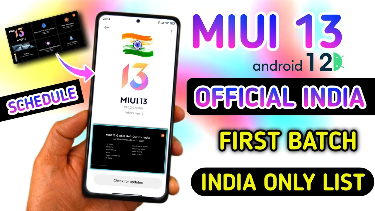 🇮🇳 MIUI 13 OFFICIALLY LAUNCHED IN INDIA | FIRST BATCH DEVICES | MIUI 13 INDIA ROLLOUT & FEATURES