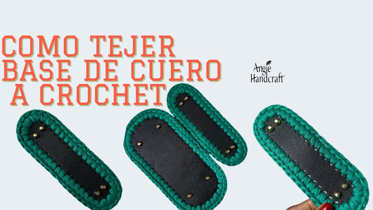 Como tejer base de cuero para bolso Crochet | Tutorial paso a paso 