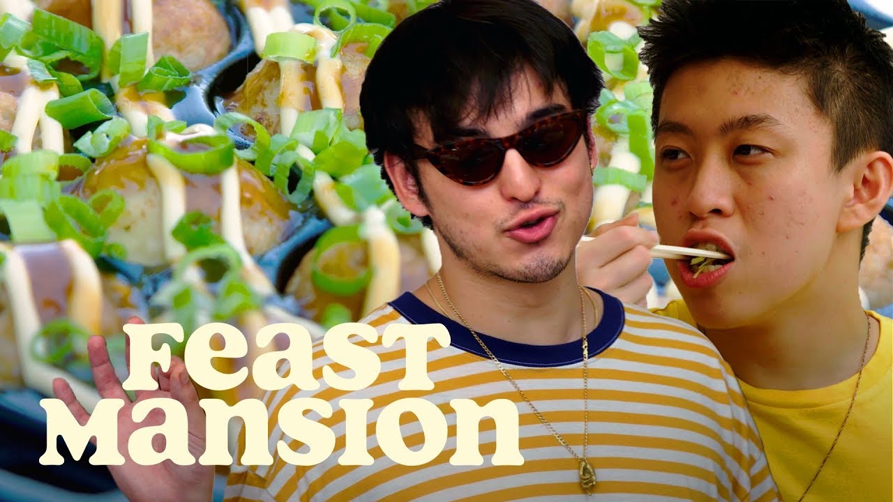 Joji and Rich Brian Make a Classic Japanese Street Food | Feast Mansion