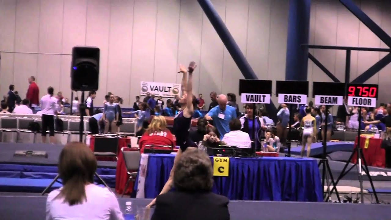 Courtney F. Level 7 - 1st meet - 9.9 Floor routine!