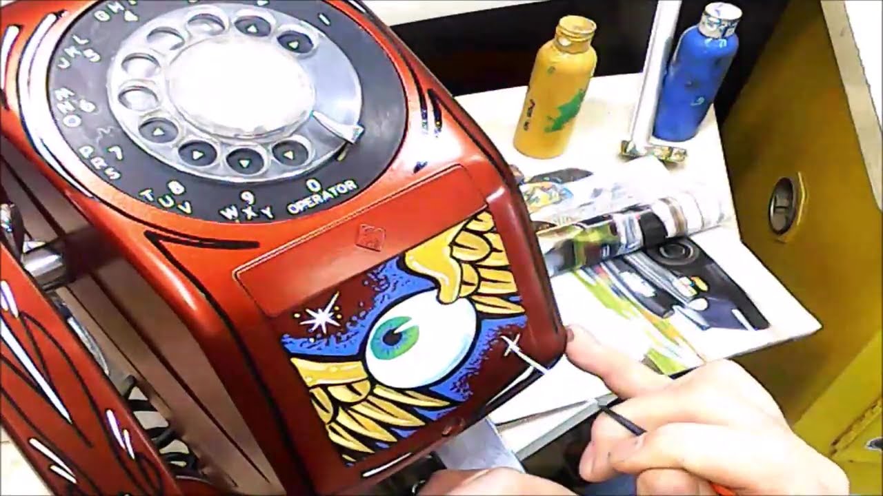 Tom's pinstriped vintage telephone