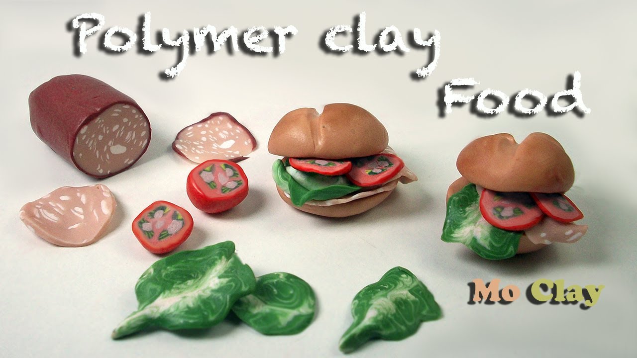 Mortadella Sandwiches Polymer clay tutorial- Collaboration with Sandrartes - miniature food