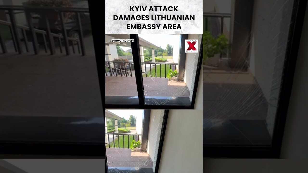 #watch | Kyiv Attack Damages Lithuanian Embassy Area As Missile Strike Intensifies #viral