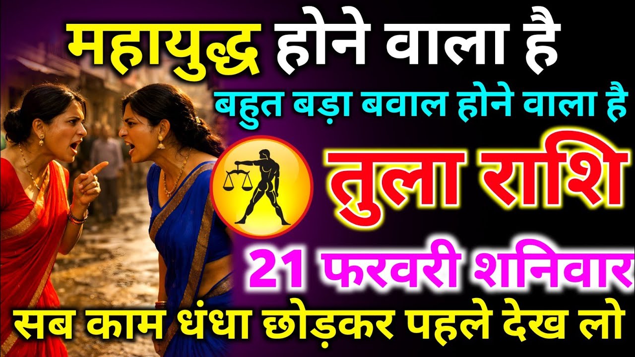 तुला राशि 16 फरवरी सोमवार महायुद्ध होने वाला है बहुत बड़ा बवाल होने वाला है/tula rashi