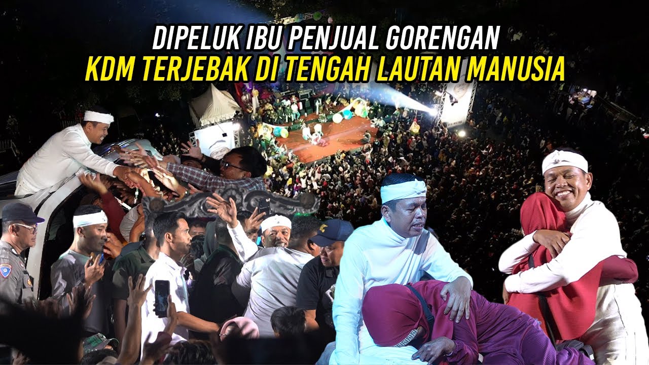 DIPELUK IBU PENJUAL GORENGAN DI MAJALAYA | KDM TERJEBAK DI TENGAH LAUTAN MANUSIA