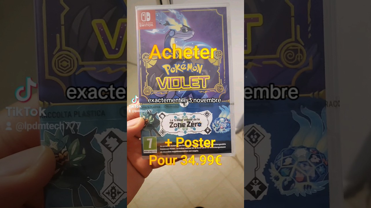 Acheter Pokémon violet +le DLC + un poster pour 34.99€,🤩🤩🤩