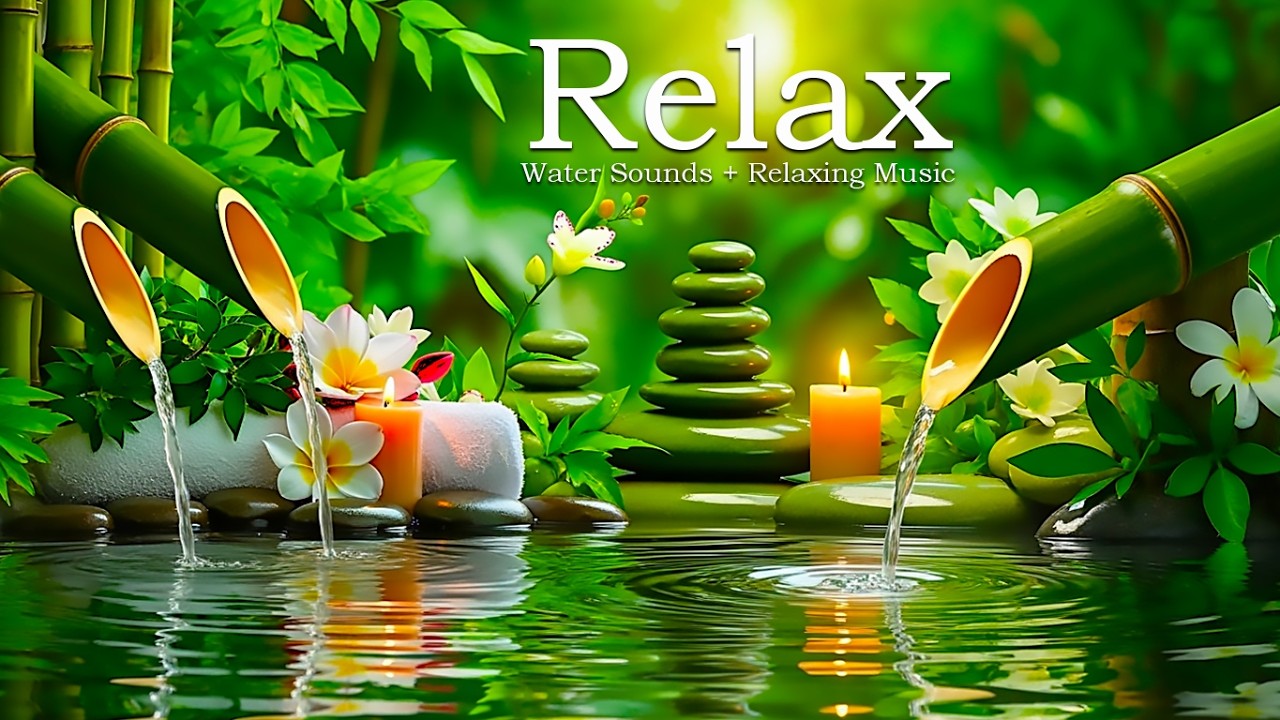 Relaxing Sleep Piano with Bamboo Water Sounds 🌿 Deep Calm and Inner Harmony