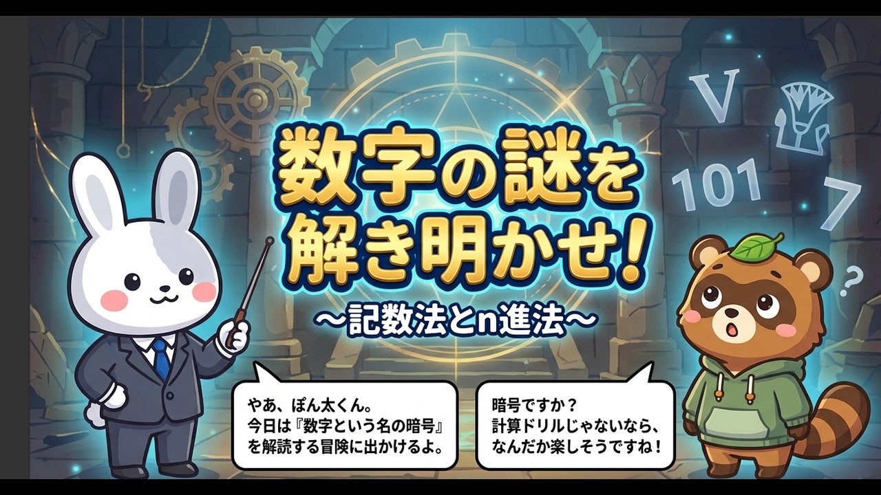 数字の謎を解き明かせ！〜記数法とn進法〜