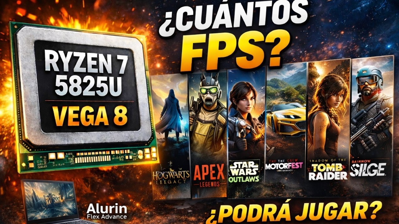 Ryzen 7 5825U Vega 8 Gaming Test 2026 🔥FPS Hogwarts Legacy, Apex, Star Wars Outlaws | Alurin Flex