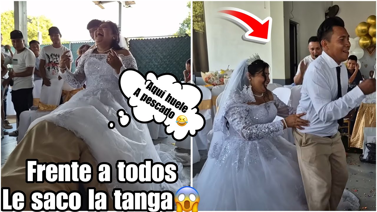 Dios mío el novio el calzón le sacó a la novia en vez del listón/se robaron el show😱