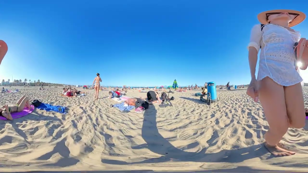 🌊 Wave Rush! 360° Walk Along Costa Brava | Beach Life, Sun & Joy (2025)