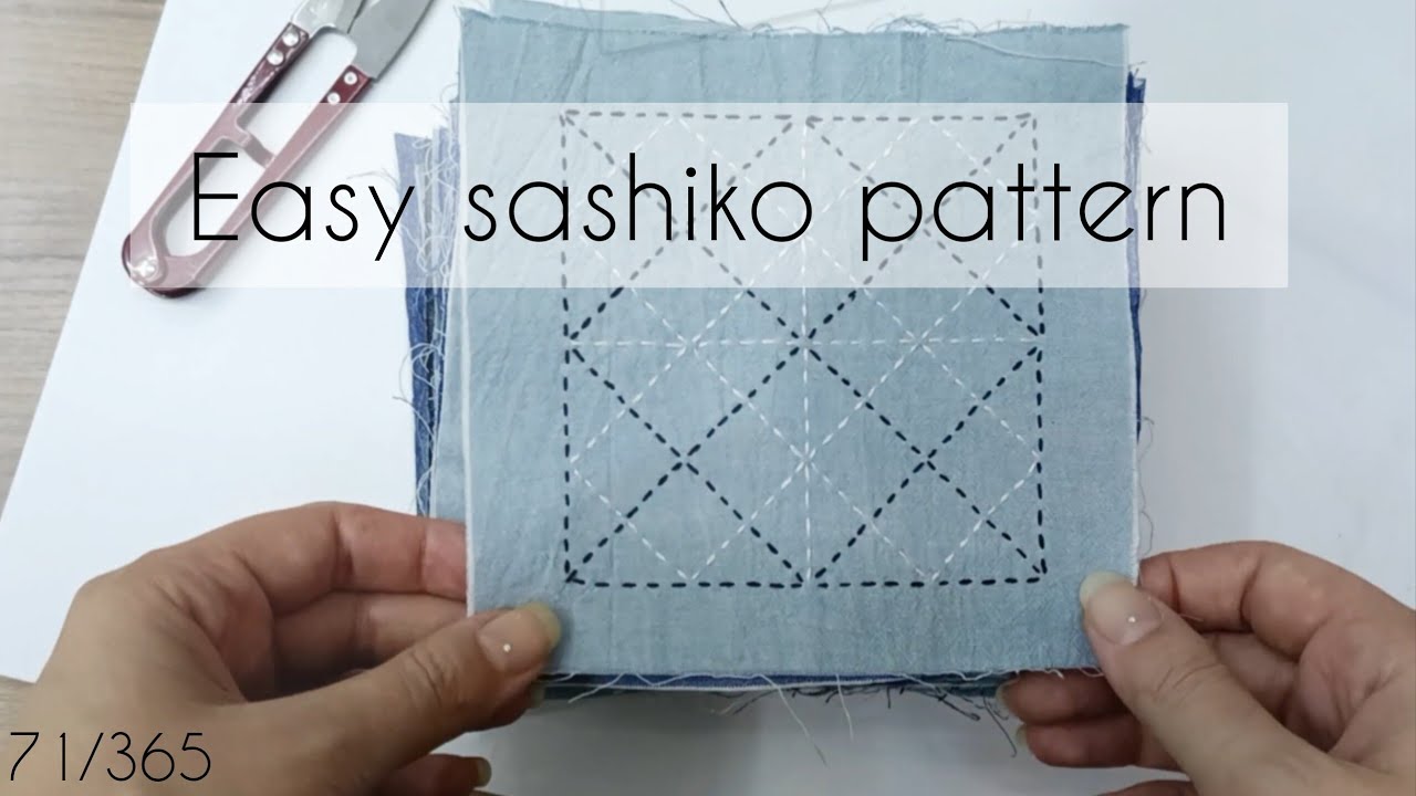 Easy sashiko pattern. Day 71