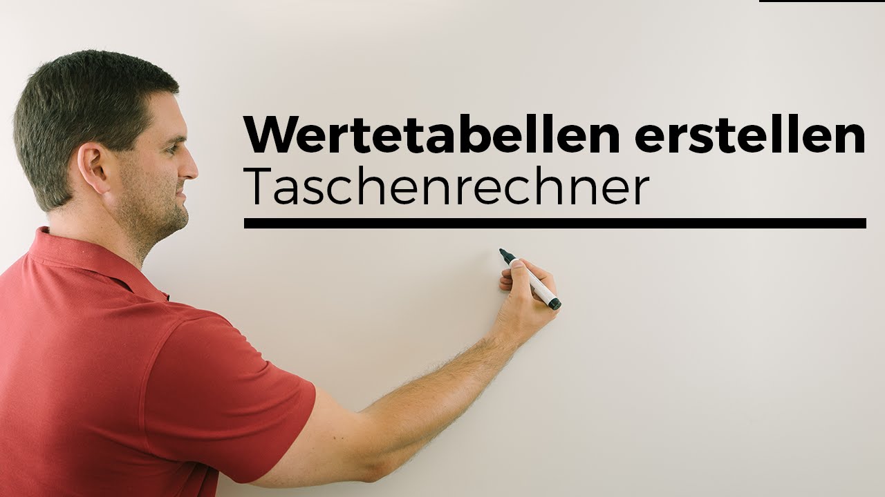 Wertetabelle erstellen mit Taschenrechner, Casio fx, Mathe by Daniel Jung