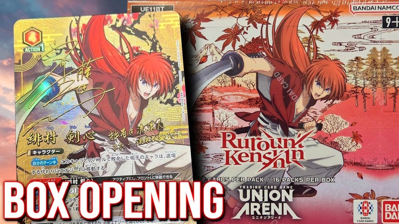 Открытие бустерных коробок коллекционной карточной игры English Union Arena 