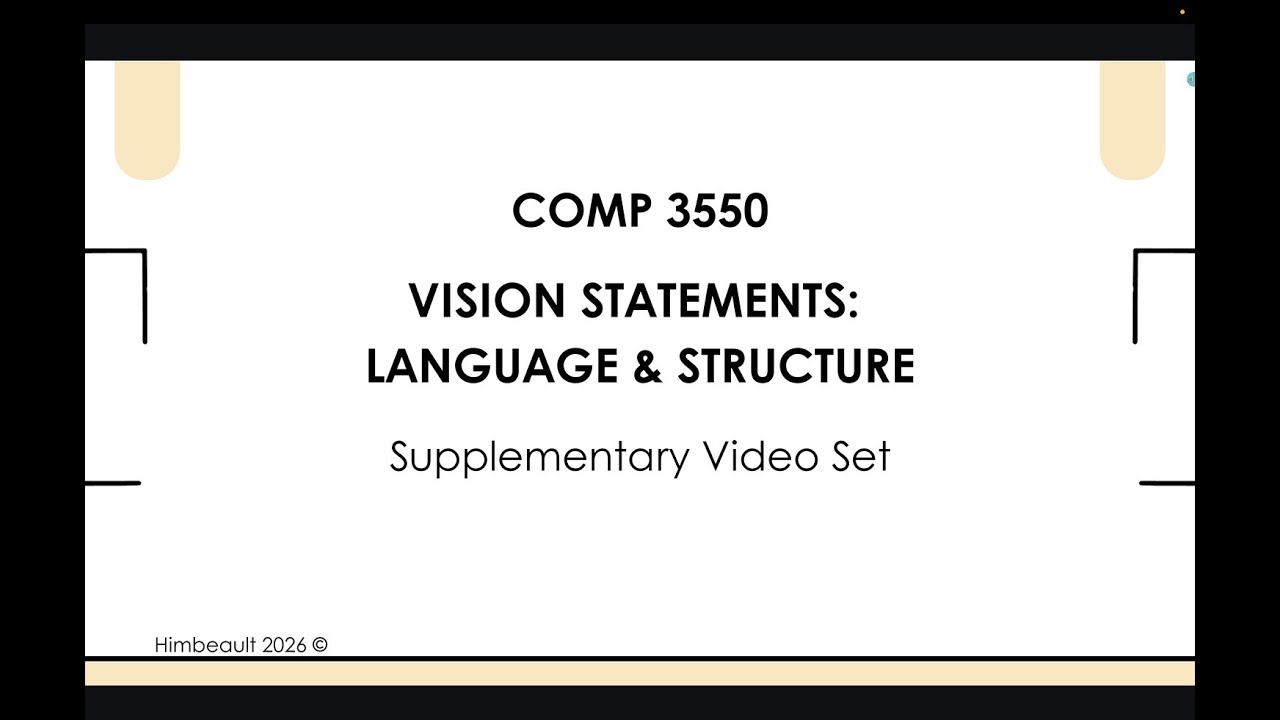 [1.6S] Vision statements: Language & Structure