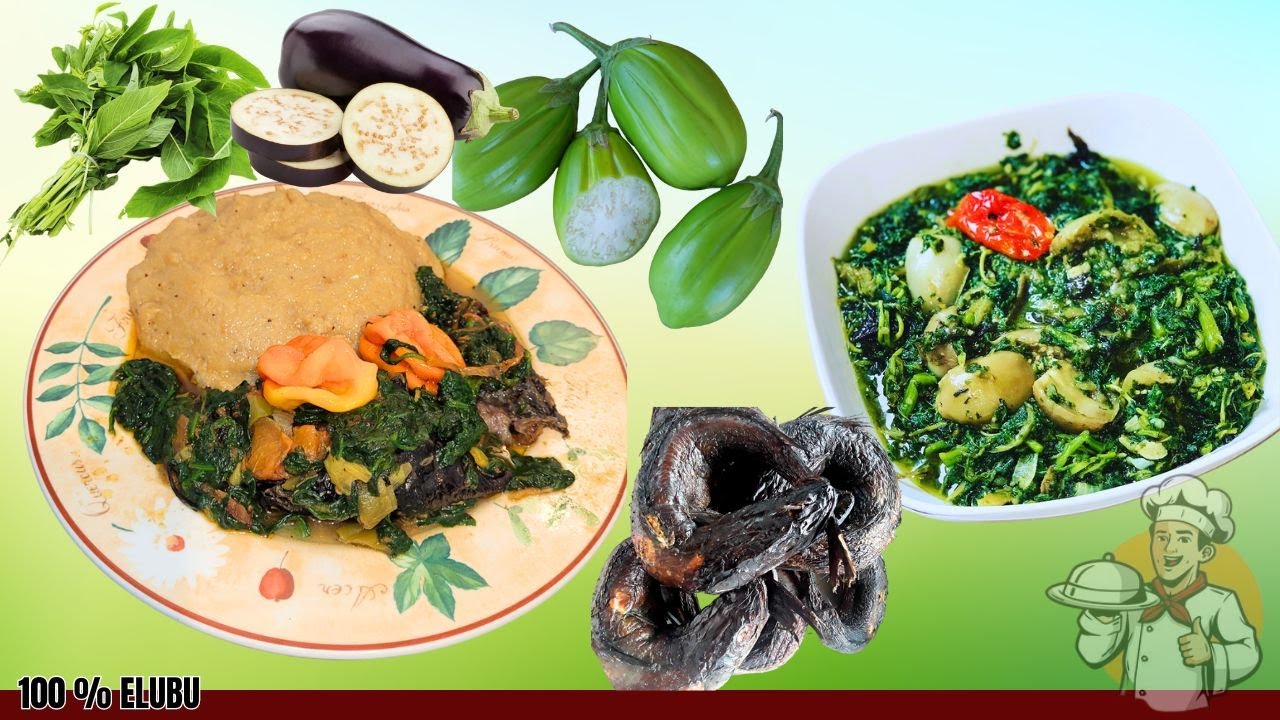 Cuisine🍽️Congolaise:Bitekuteku Recette Congolaise/ Lėgumes vert aux aubergines + poisson fumé