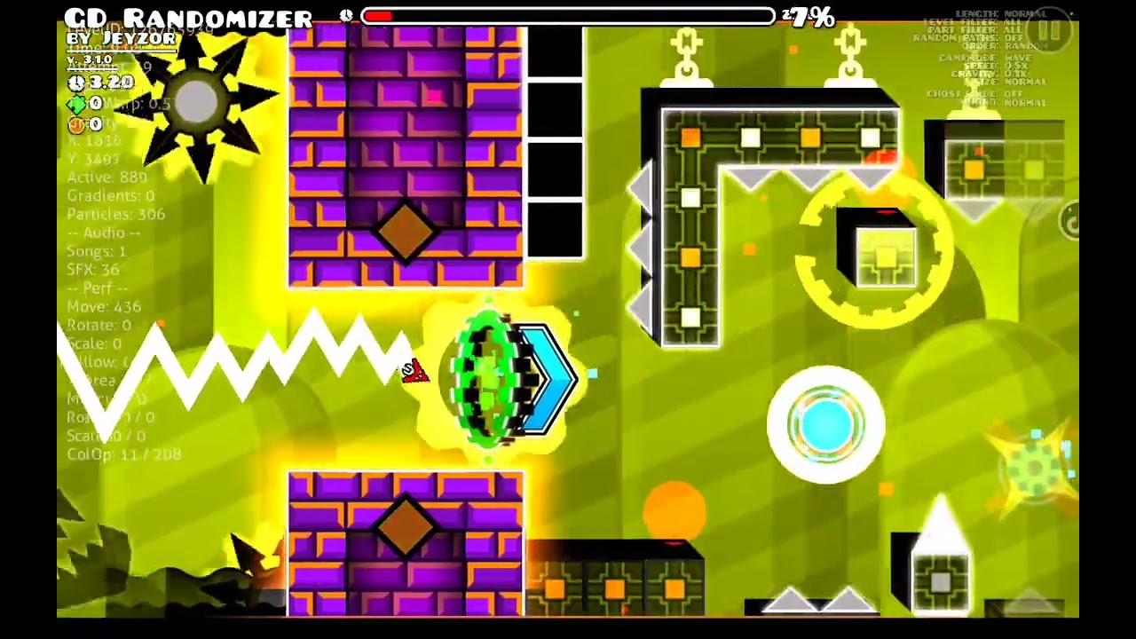 ПРОХОЖУ GD RANDOMIZER, в Geometry Dash. 