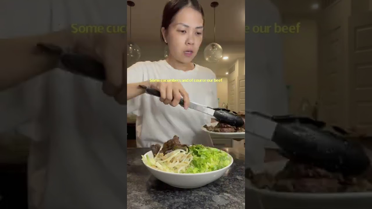 Making my husband a beef vermicelli bowl