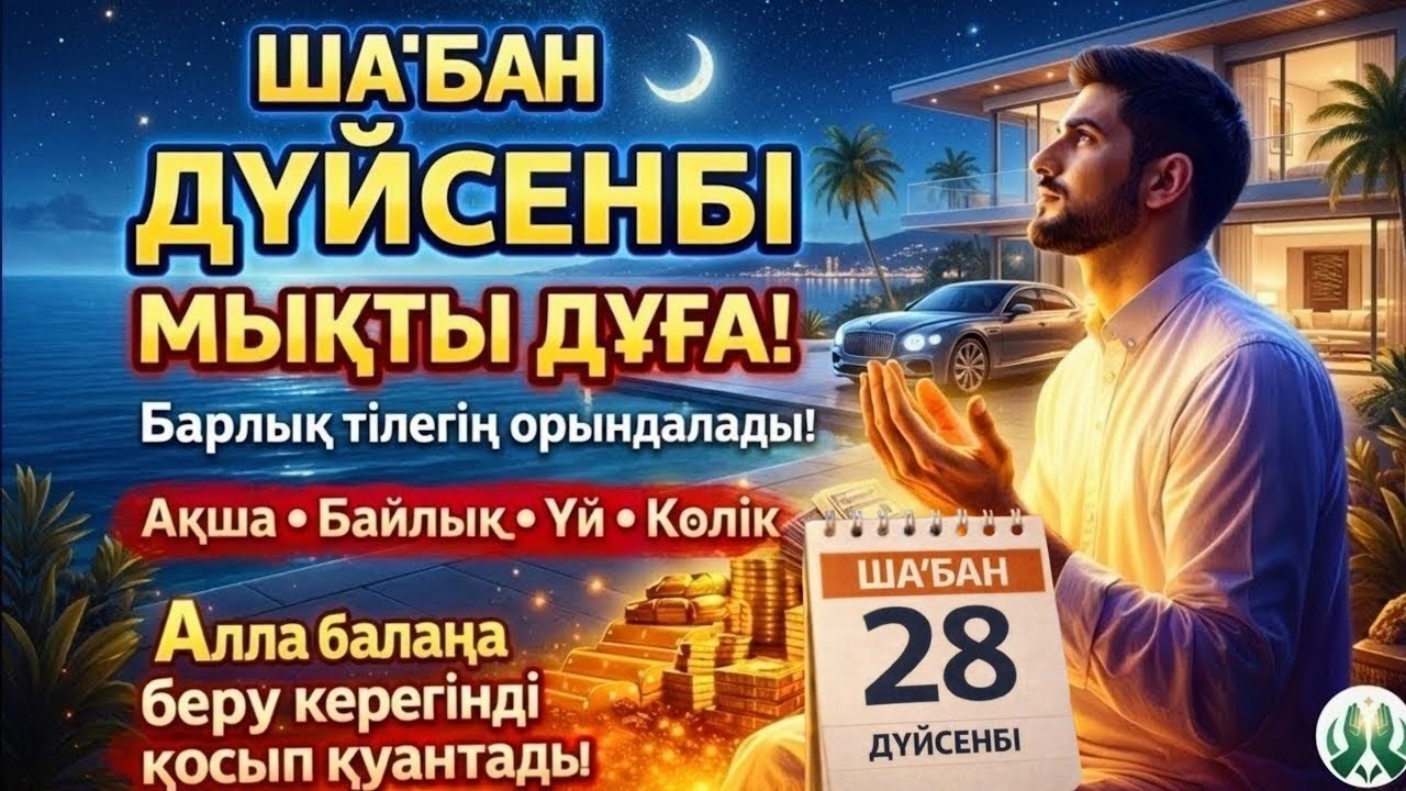 🤲ДҮЙСЕНБІ күні ең құдіретті дұға! Алла бүкіл тілеуіңді және балаңа керектің бәрін беріп қояды