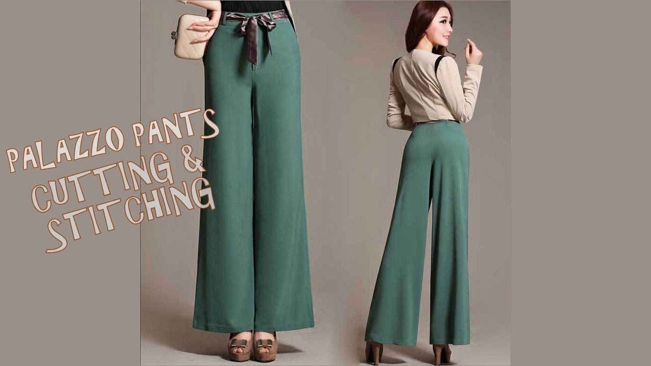 Palazzo Pants Cutting and Stitching with pattern