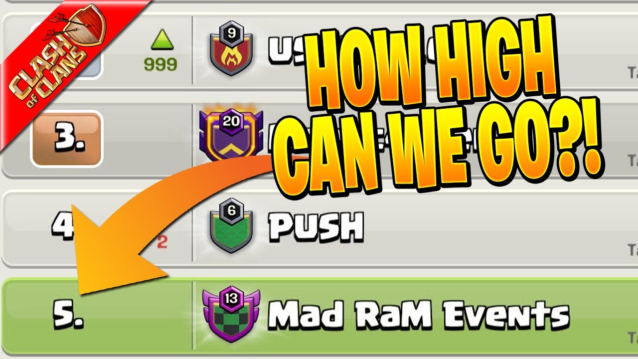 PUSHING to the TOP 5 CLANS in the USA! (Clash of Clans)