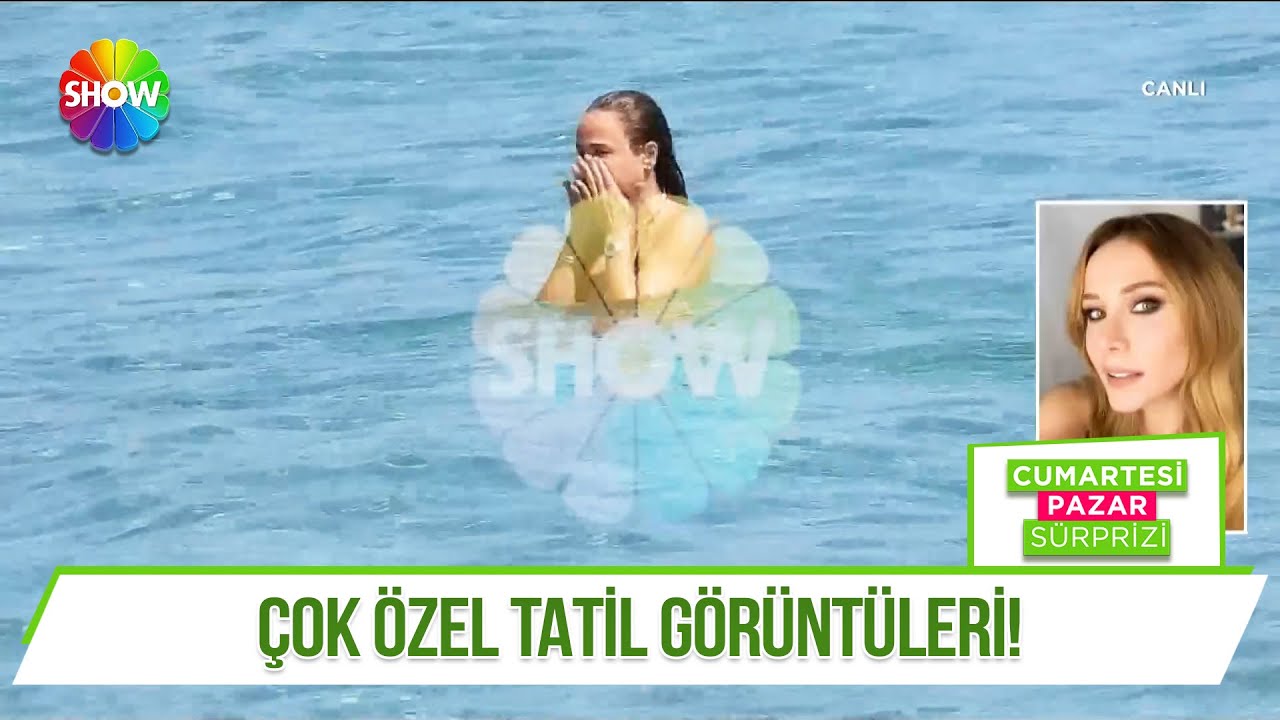Burçin Terzioğlu'nun Çeşme'deki deniz keyfi!