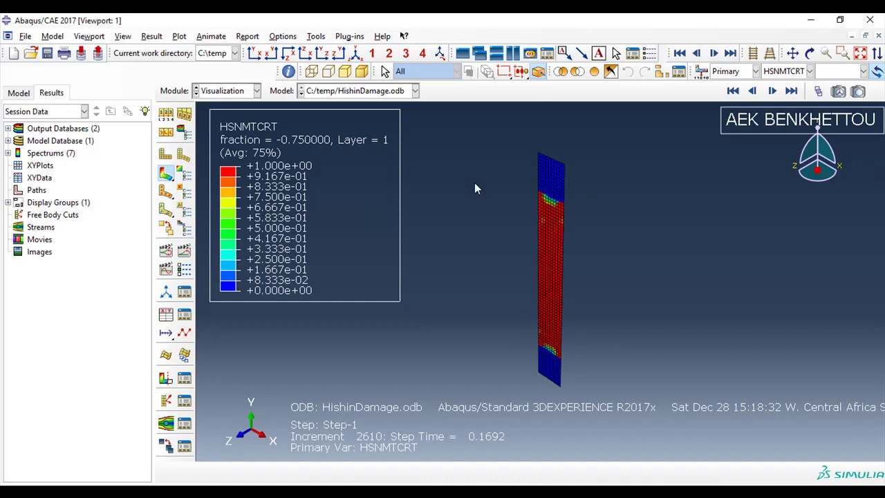 Tensile test of composite layup Materials using abaqus  hashin's failure