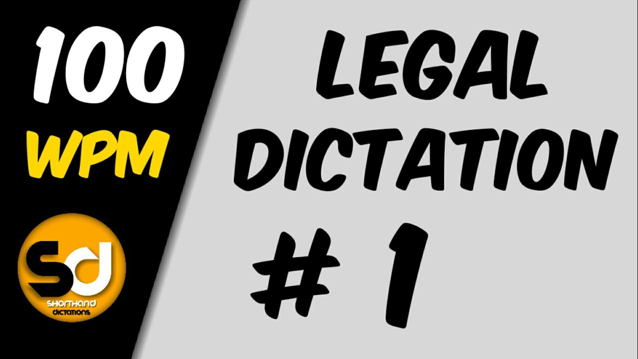 # 1 | 100 слов в минуту | Юридический диктант | Стенографические диктанты