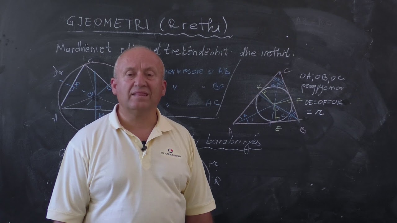 Matematike   Gjeometri rrethi Mardhenjet ndermjet trekendeshit dhe rrethit