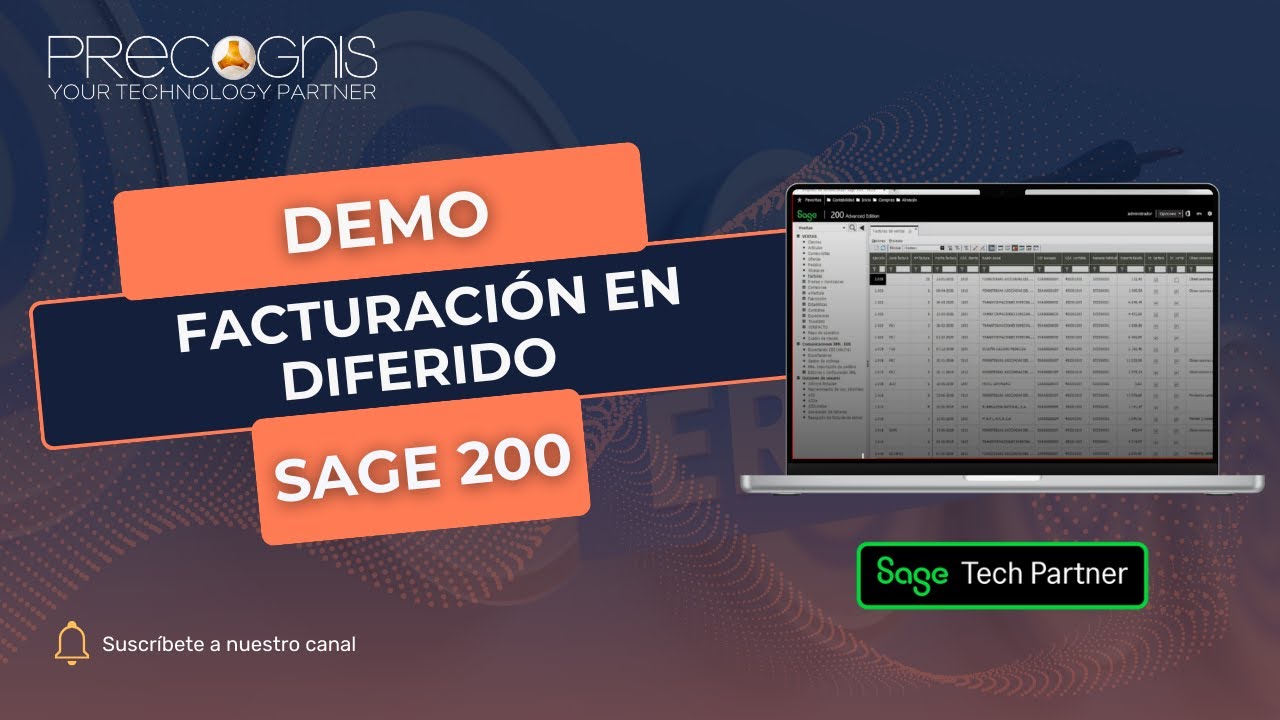 Facturación en diferido Sage 200 | Automatiza contabilidad y mejora gestión financiera | Precognis