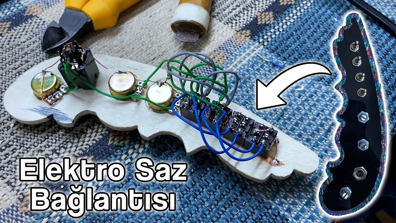 ORİJİNAL DiMarzio Elektro Saz Bağlantısı! | Elektro Bağlama Yapımı ( 9 ) #yapraksazevi