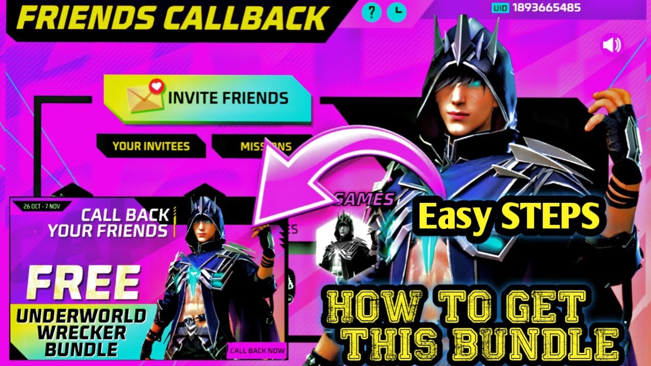 How To Complete Friends Callback Event |Free Fire New Event |Garena Free Fire