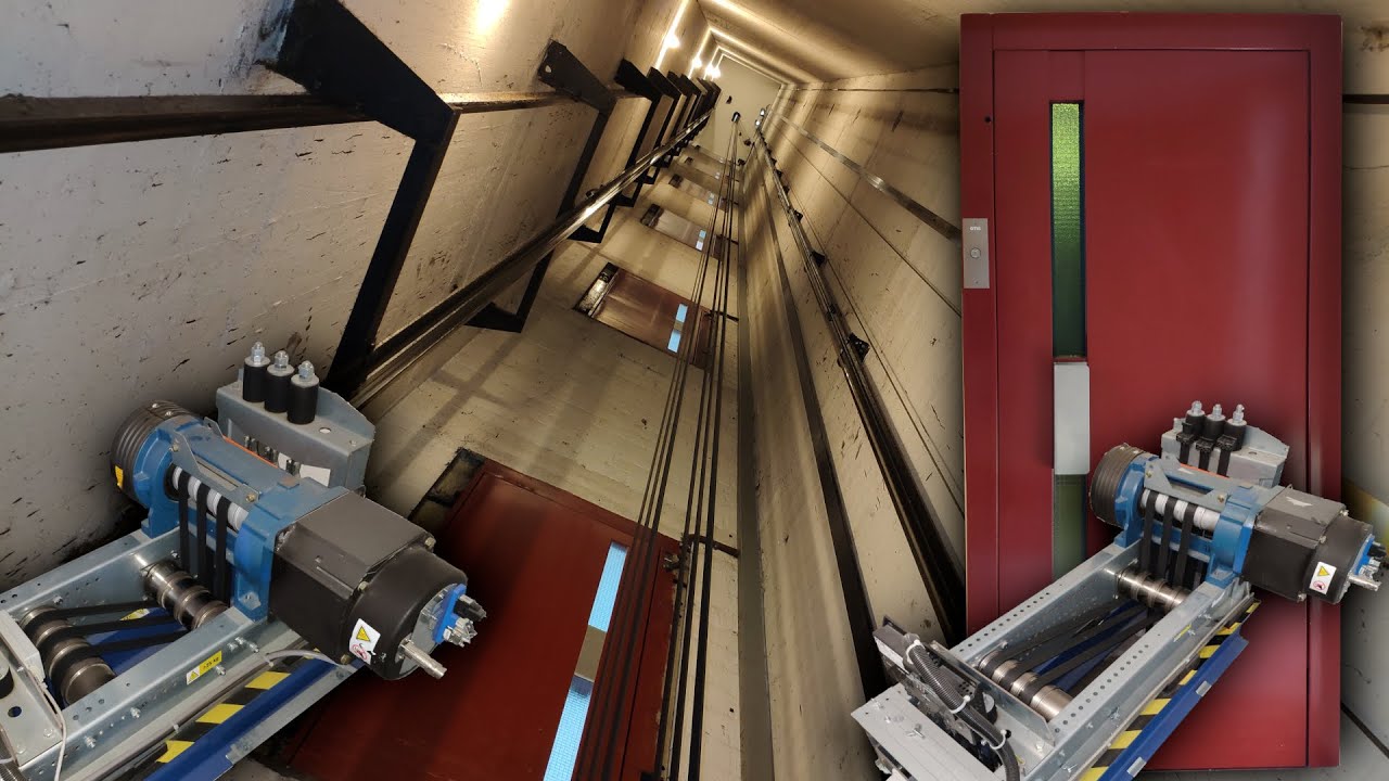 2 1970s GENDRE-OTIS Lifts with GeN2 Mod near Basel, Switzerland