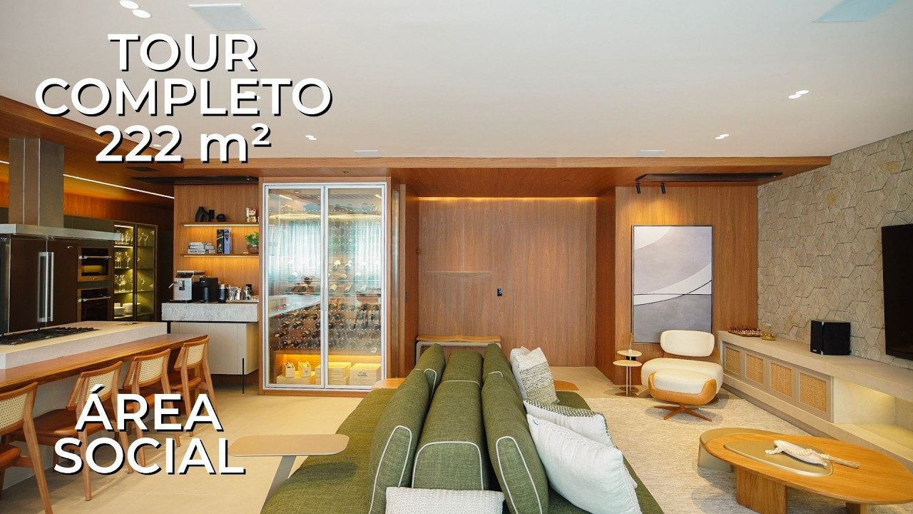TOUR APARTAMENTO 220M² - ÁREA SOCIAL - HAL DESIGN MARCENARIA