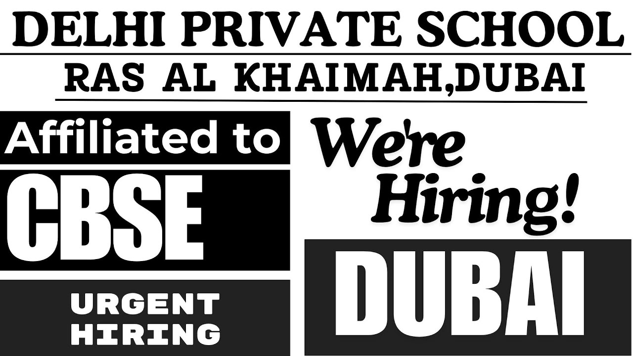 Teacher Jobs in Dubai 2025 | Free Accommodation & Visa!